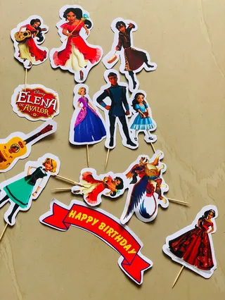 Carton character toppers (girl theme)