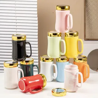 Color mugs with mirror cover
