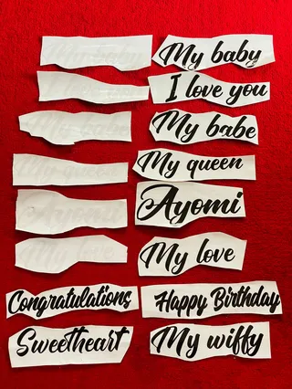 Vinyl hot-air balloon and gift box stickers