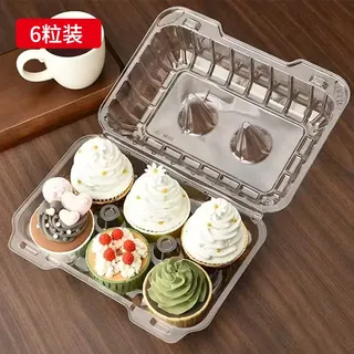 By6 transparent cupcake pack