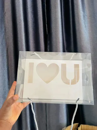 I love you transparent box