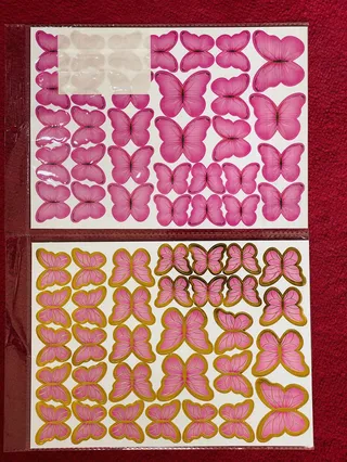 Double design 3D butterflies