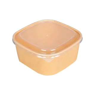 Kraft plates with transparent cover