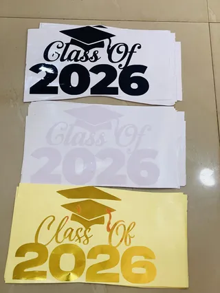 Graduation baloon/ gift box vinyl stickers