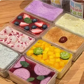 Transparent dessert tube bowl