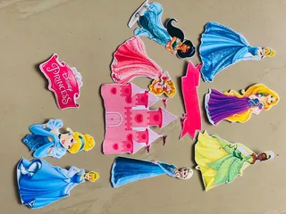 Carton character toppers (girl theme)