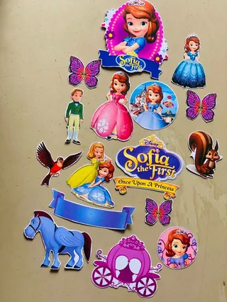 Carton character toppers (girl theme)