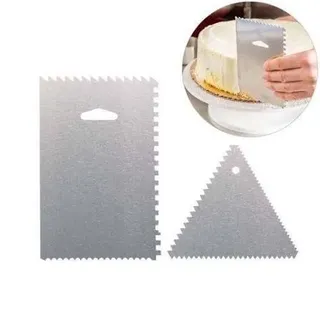 Small stainless cake scraper/comb