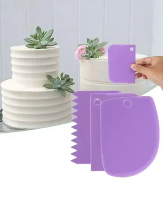 Plastic 3in1 scraper/comb set