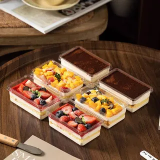 Transparent dessert tube bowl