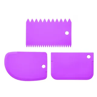 Plastic 3in1 scraper/comb set