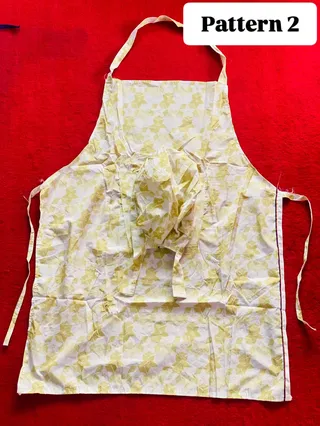 Pattern Apron with cap