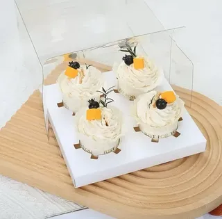 Transparent cupcake box