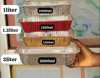 Liters foil plates with transparent cover