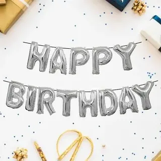 Happy birthday foil balloon
