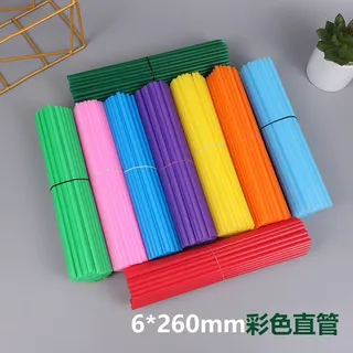 Color disposable plastic straw