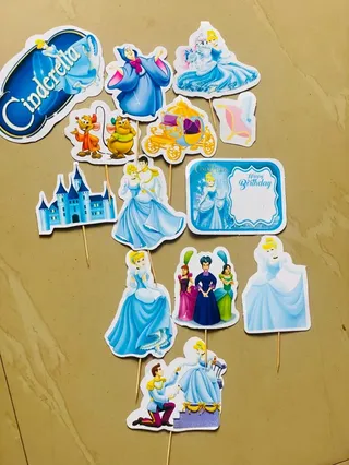 Carton character toppers (girl theme)