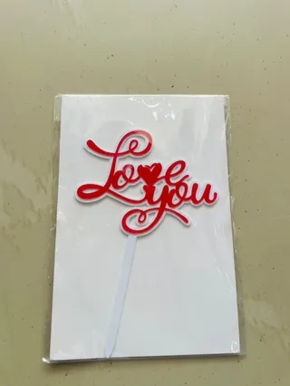 Love acrylic topper