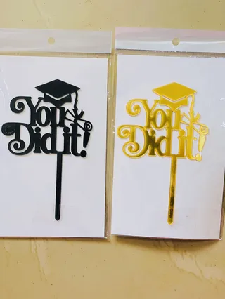 Graduation acrylic topper