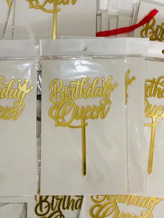 Acrylic birthday queen topper