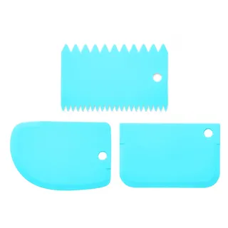 Plastic 3in1 scraper/comb set