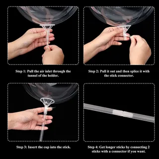 Straw/Cap balloon holder