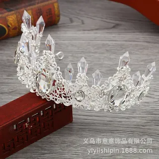 Tiara crystal half crown