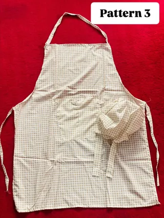 Pattern Apron with cap