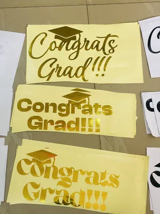 Graduation baloon/ gift box vinyl stickers