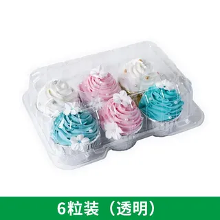 By6 transparent cupcake pack