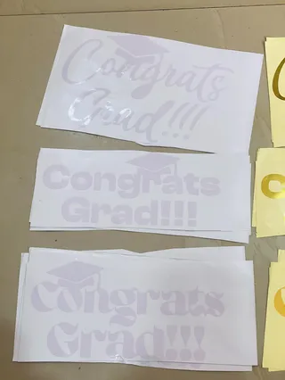 Graduation baloon/ gift box vinyl stickers