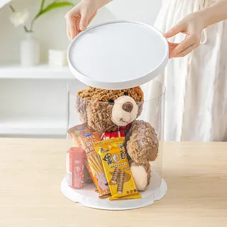 Round bento 6inches PVC box