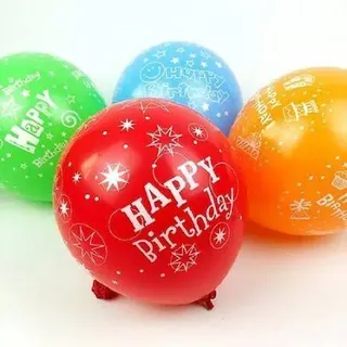 Latex happy birthday balloon