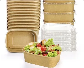 Kraft plates with transparent cover