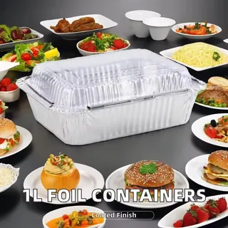 Liters foil plates with transparent cover