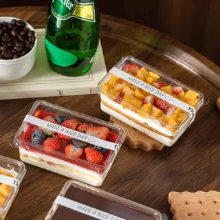 Transparent dessert tube bowl