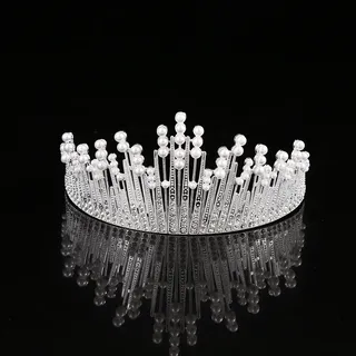Tiara pearl half crown