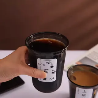 U-shape black cup without cover