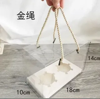 Transparent cupcake box