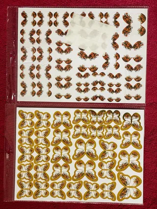 Double design 3D butterflies
