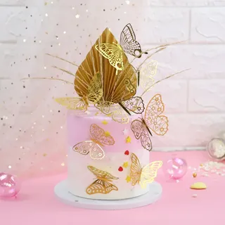 Imitation metal 3D butterfly