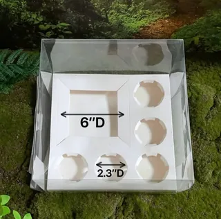 Transparent Bento with cupcakes box