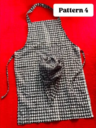 Pattern Apron with cap
