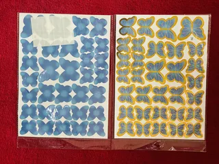 Double design 3D butterflies