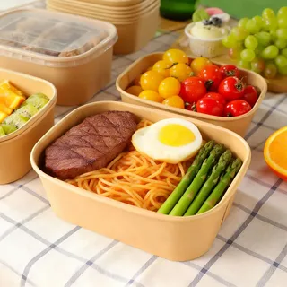 Kraft plates with transparent cover