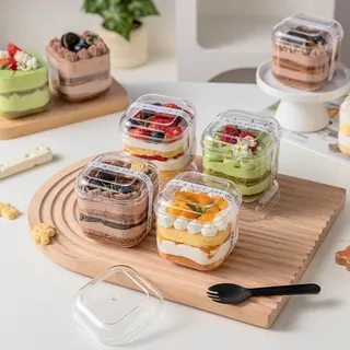 Acrylic 300ml cups with cover