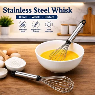Stainless hand whisk