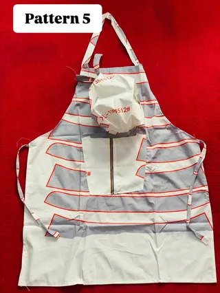 Pattern Apron with cap
