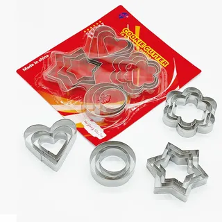 Stainless cookie cutters set