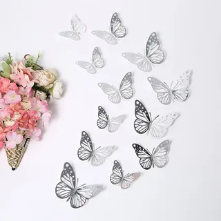 Imitation metal 3D butterfly